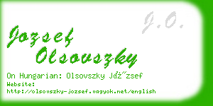 jozsef olsovszky business card